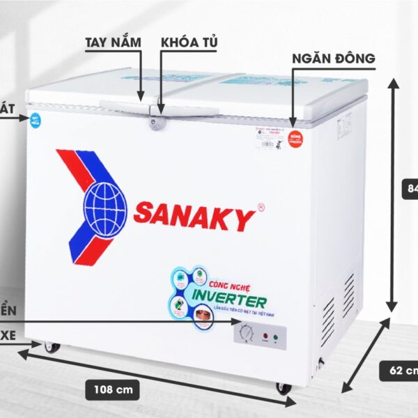 Alternative view of Tủ đông Sanaky inverter 220 lít VH-2899W3