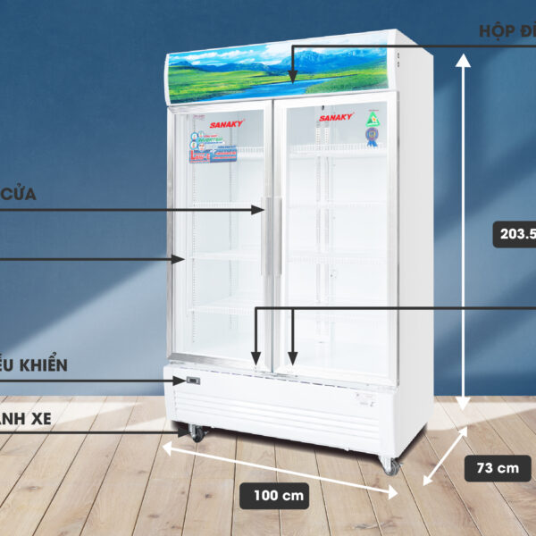 Alternative view of Tủ mát Sanaky Inverter VH-1009HP3 900 Lít